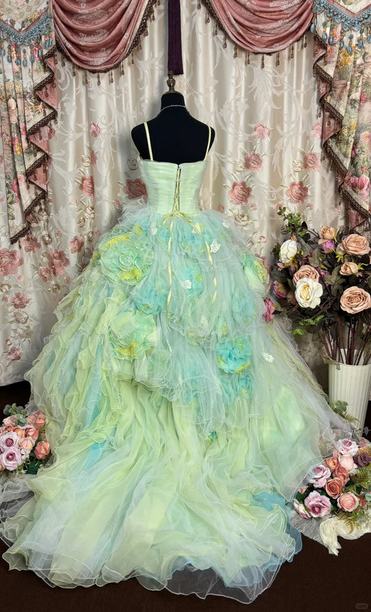 A Line Spaghetti Straps Long Princess Dress, Formal Evening Gowns S6860