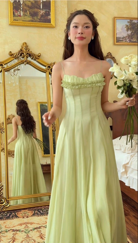 A Line green long prom dress, evening dress for women S6838