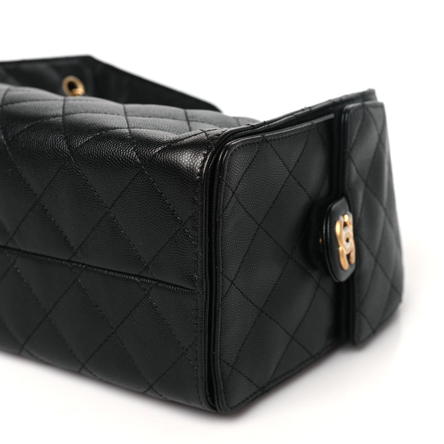 Caviar Quilted Small Chanel 25 Handbag Black