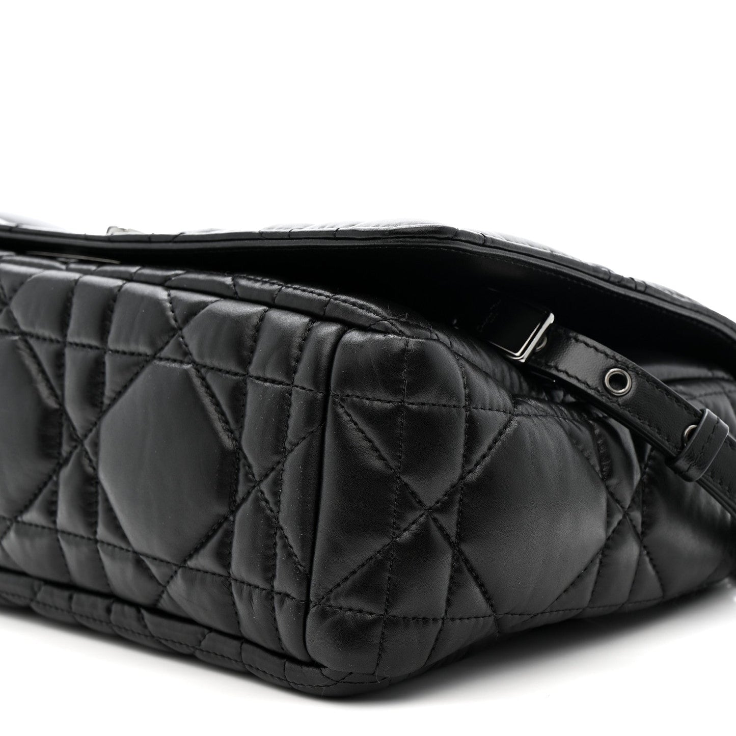 Calfskin Macrocannage Large Caro Bag Black