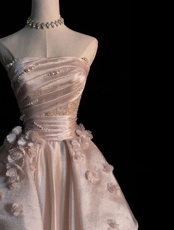Generous Strapless A-line Tulle Evening Dress,Glam Dress S5362