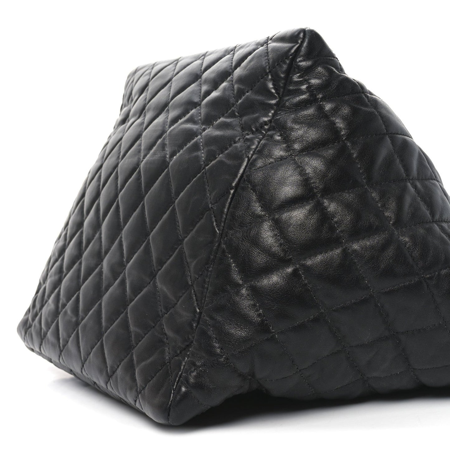 Lambskin Quilted Week End on Mars Tote Black