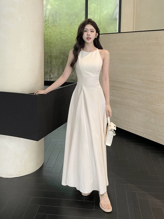 halter dress for women a-line long dress S5465