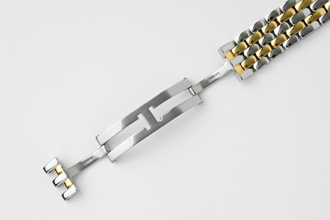 PANTHERE 27MM GOLD SILVER CASE WHITE DIAL