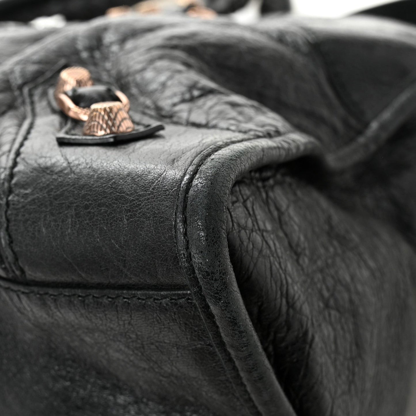 Agneau Giant 21 Rose Gold Hardware Part Time Black