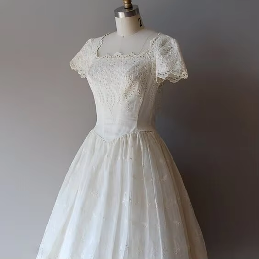 Ivory Party Dress Fashion Lace Homecoming Dress S3306