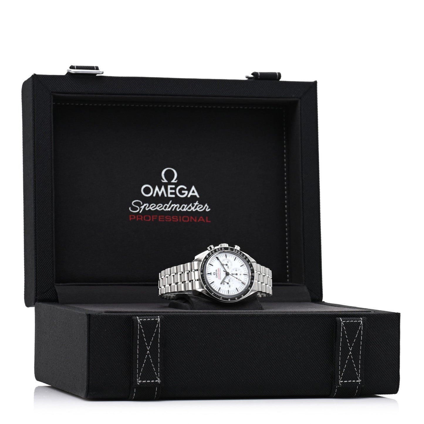 Stainless Steel 42mm Speedmaster Moonwatch Professional Chronograph Manual Winding Watch White 310.30.42.50.04.001