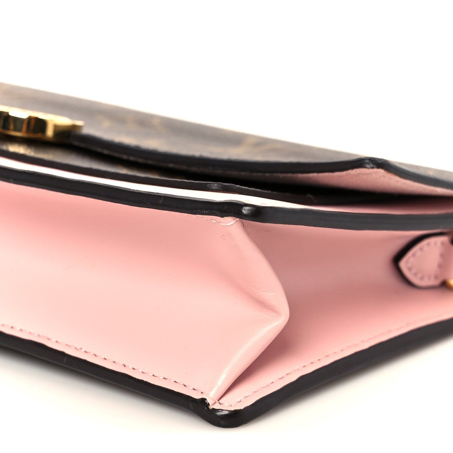 Monogram Flore Chain Wallet Rose Ballerine