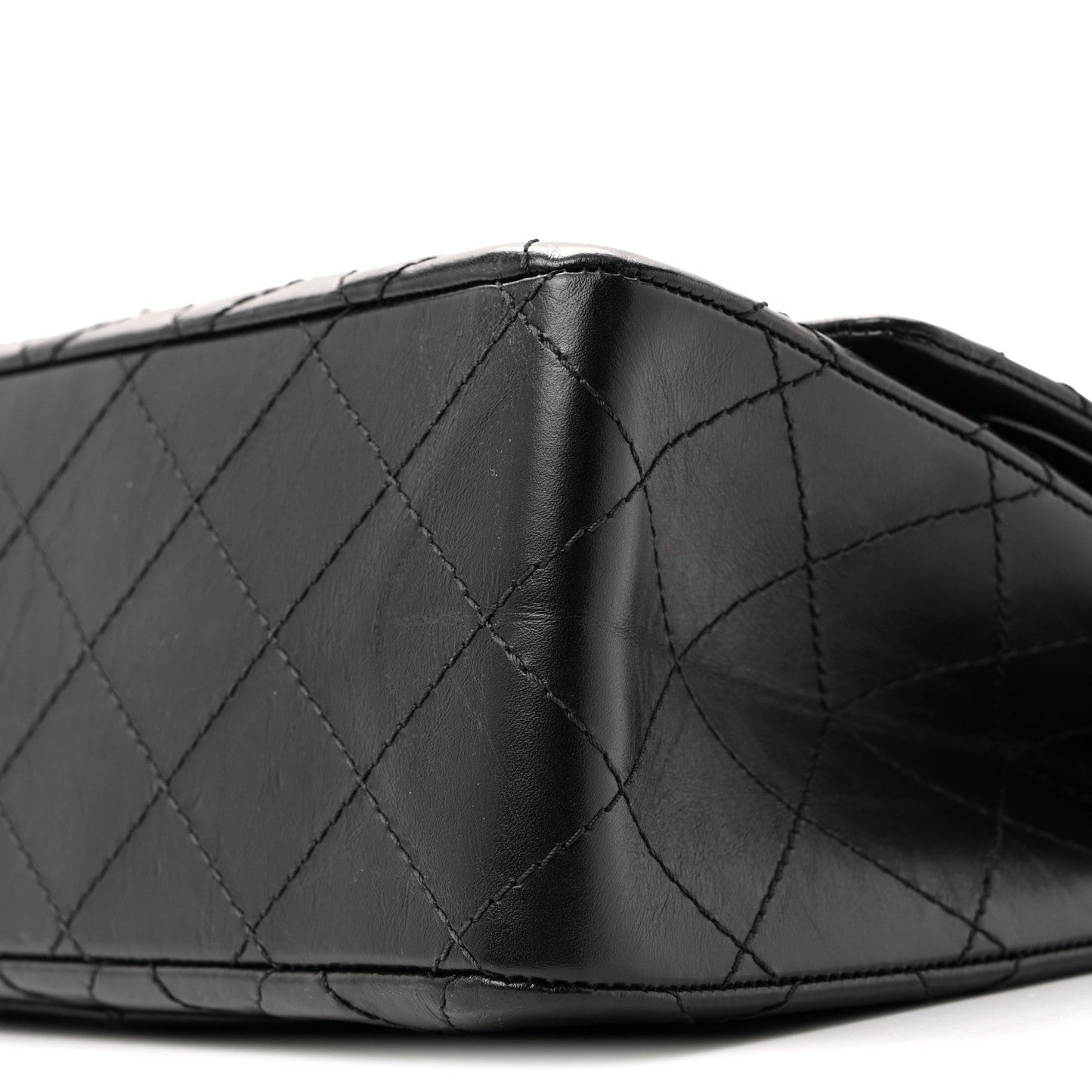 Aged Calfskin Quilted 2.55 Reissue 227 Flap Black