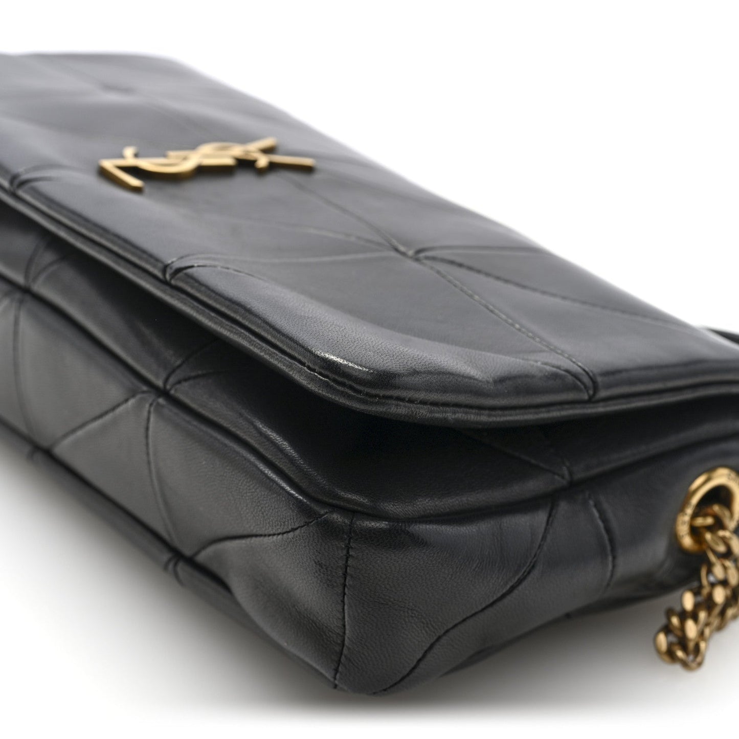 Lambskin Patchwork Monogram Medium Jamie Black