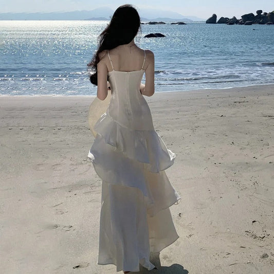 Ivory Stunning Vintage Evening Gown Long Prom Dress S7259