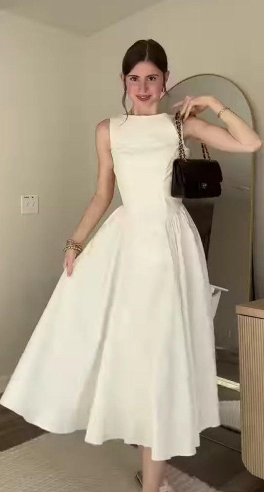 A Line Sleeveless Prom Dress Evening Party Gowns