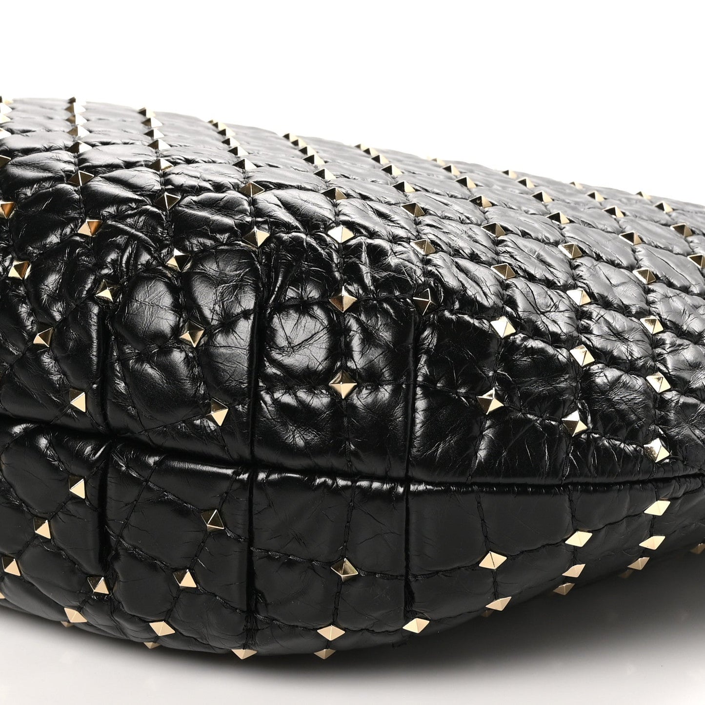 Nappa Rockstud Spike Hobo Black