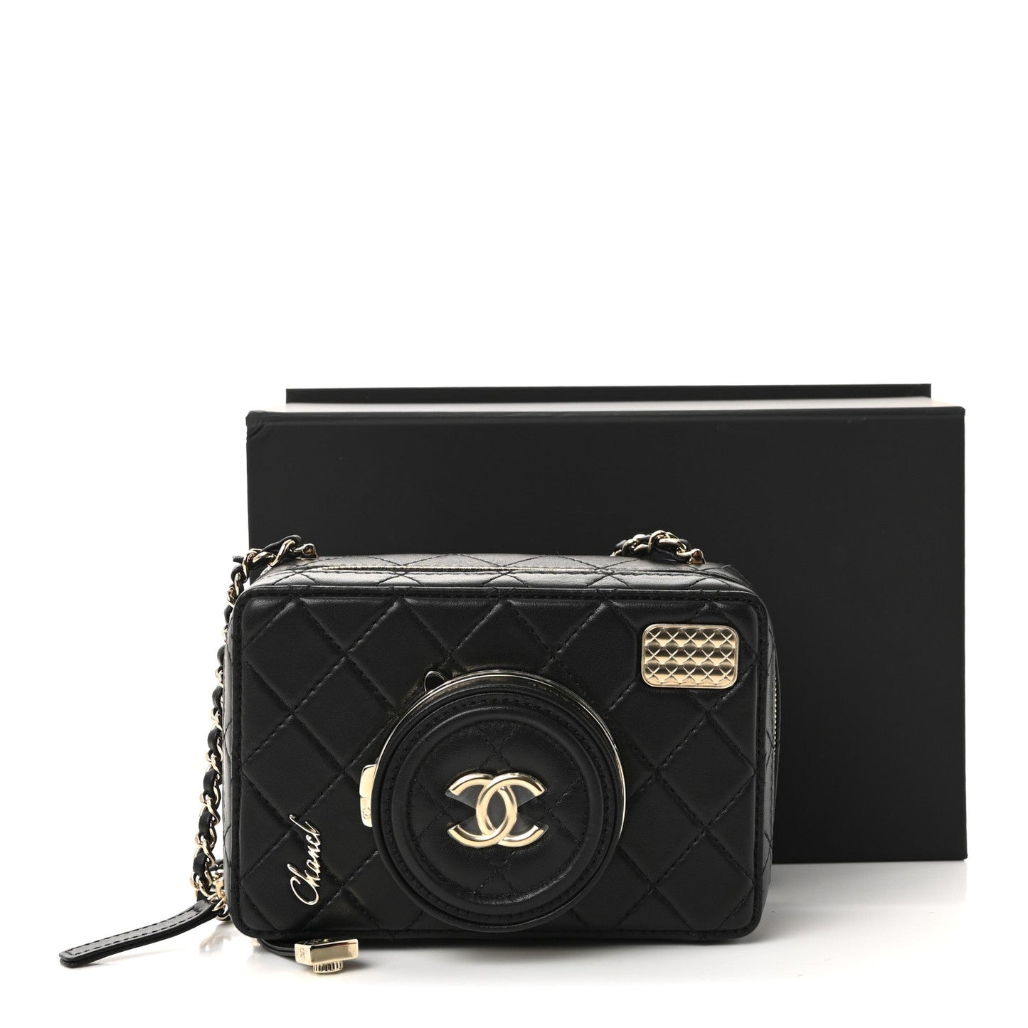 Lambskin Quilted Coco Click Bag Black