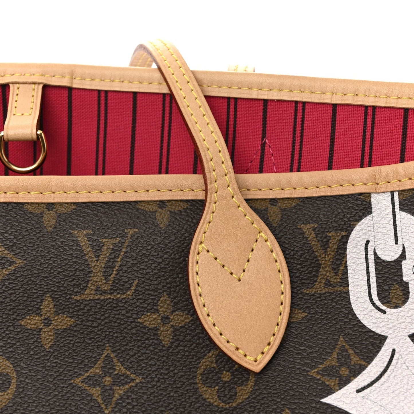 Monogram Bay Neverfull MM Rose Ballerine Poppy