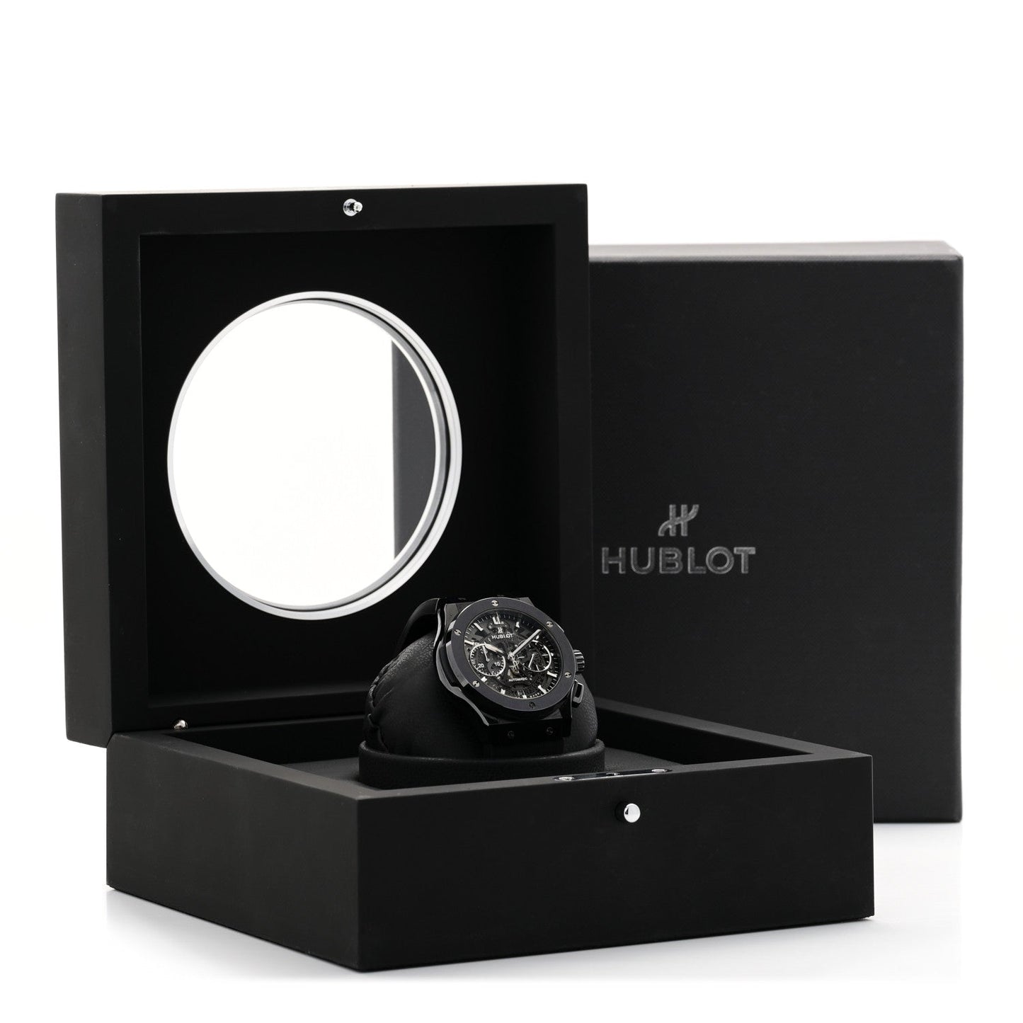 Ceramic Rubber 45mm Classic Fusion Aerofusion Chronograph Automatic Watch Black 525.CM.0170.RX