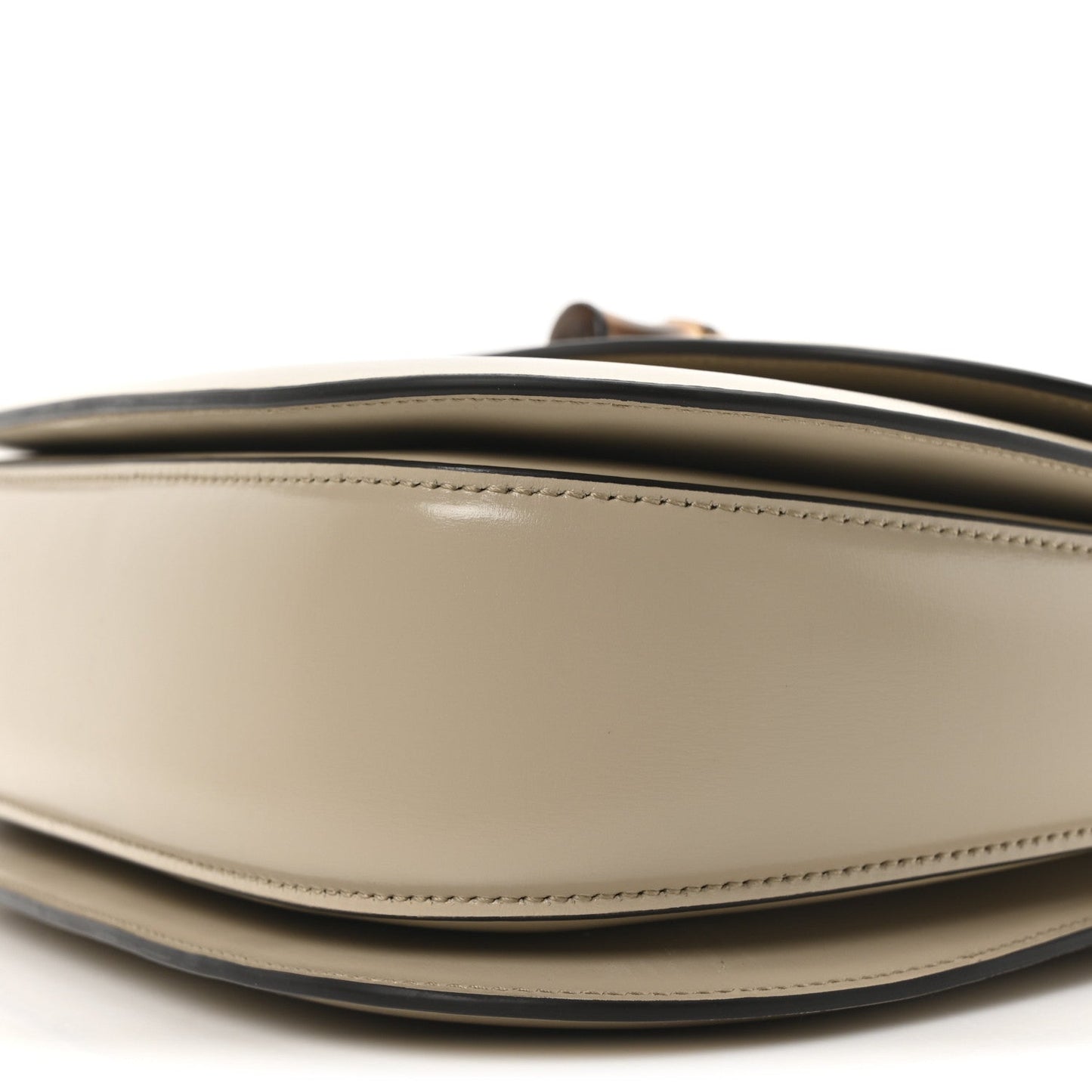 Boarded Dyana Lux Calfskin Web Medium Bamboo 1947 Top Handle Bag Oatmeal