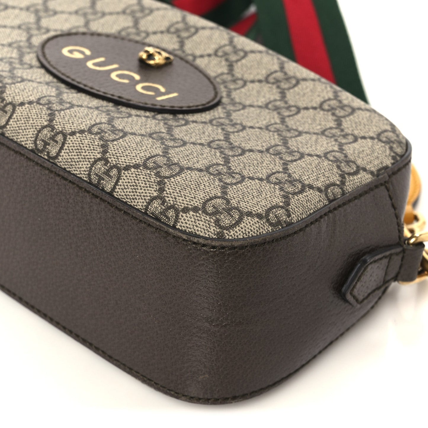 GG Supreme Monogram Web Neo Vintage Shoulder Bag Beige New Acero Crop