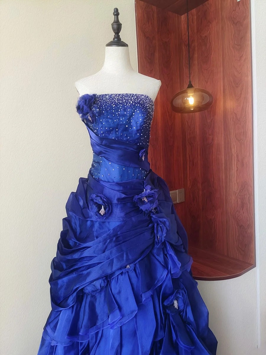 Charming Prom Dress Strapless Tiered Cocktail Dress Evening Dress Gala Dress D4647