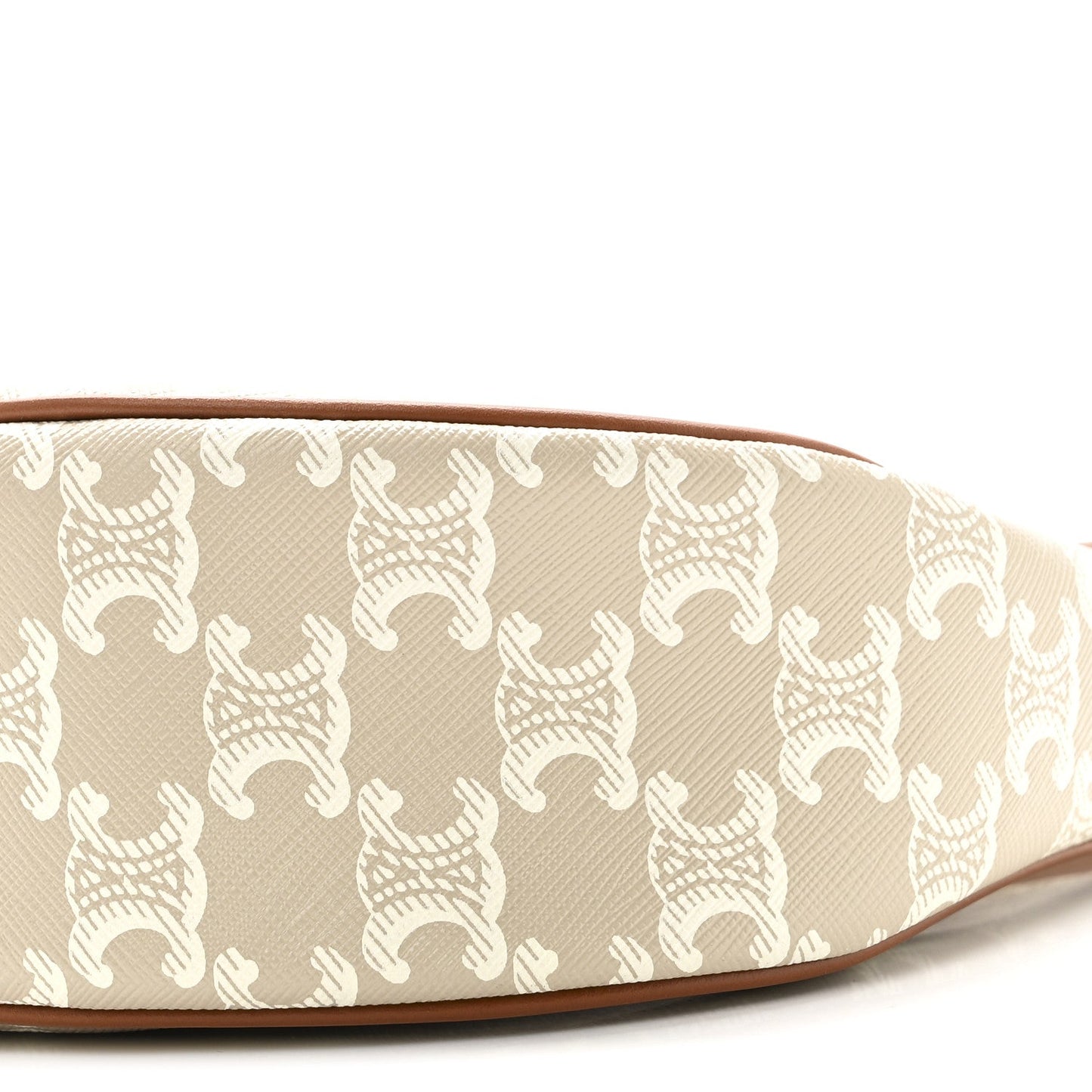 Canvas Calfskin Ava Triomphe Shoulder Bag Grege