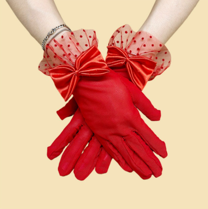 Lace gloves women elegant short gloves tea party gloves summer gloves women girls wedding S6211