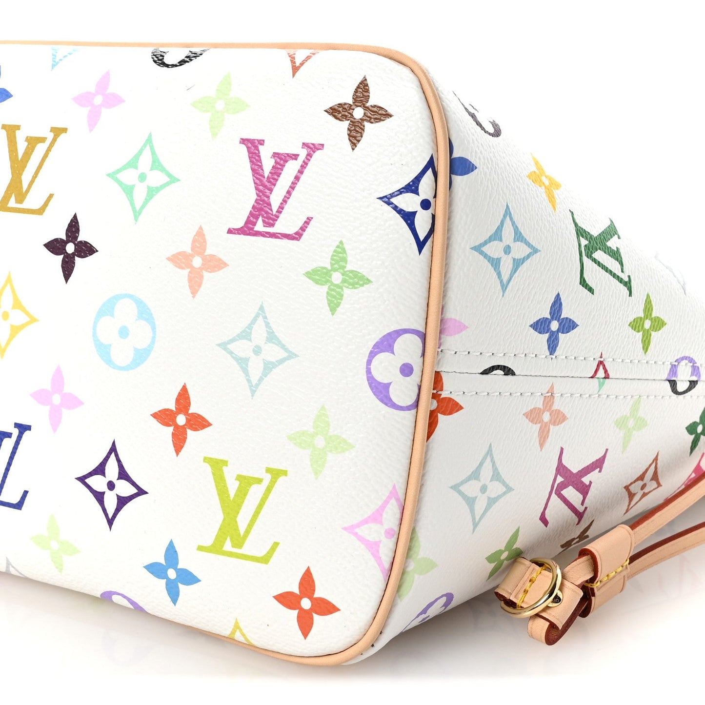 LV X TM Monogram Multicolor Neverfull MM White
