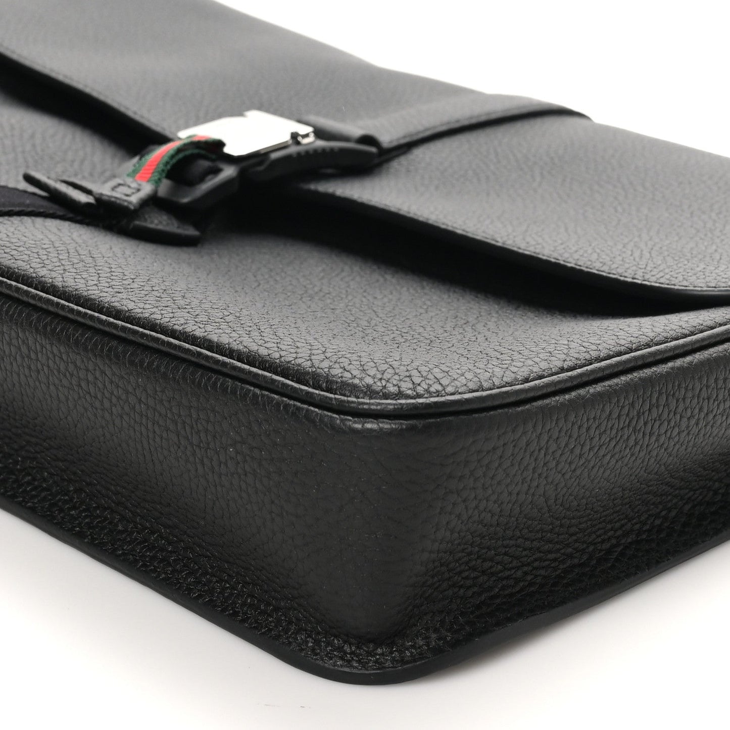 Calfskin Web Medium Business Case Black