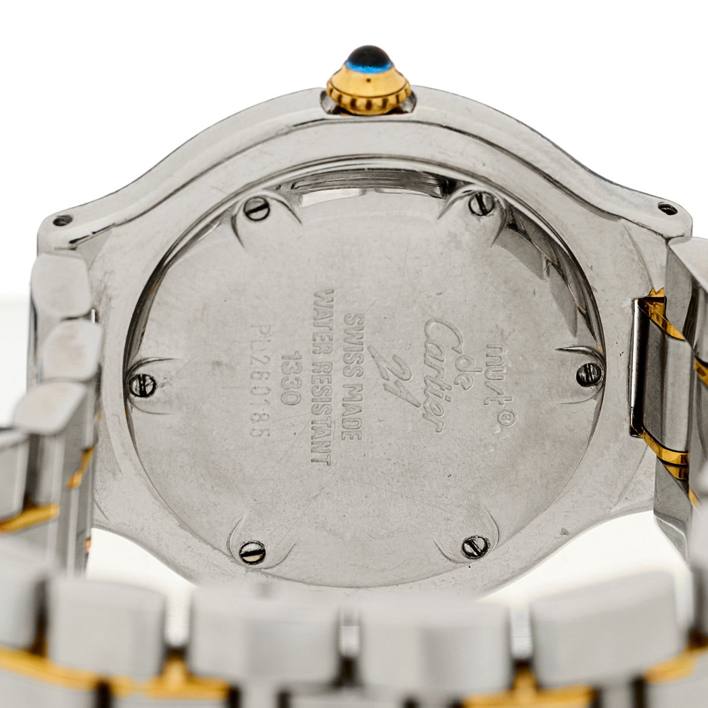 Stainless Steel 18K Yellow Gold 28mm Must de 21 Quartz Watch