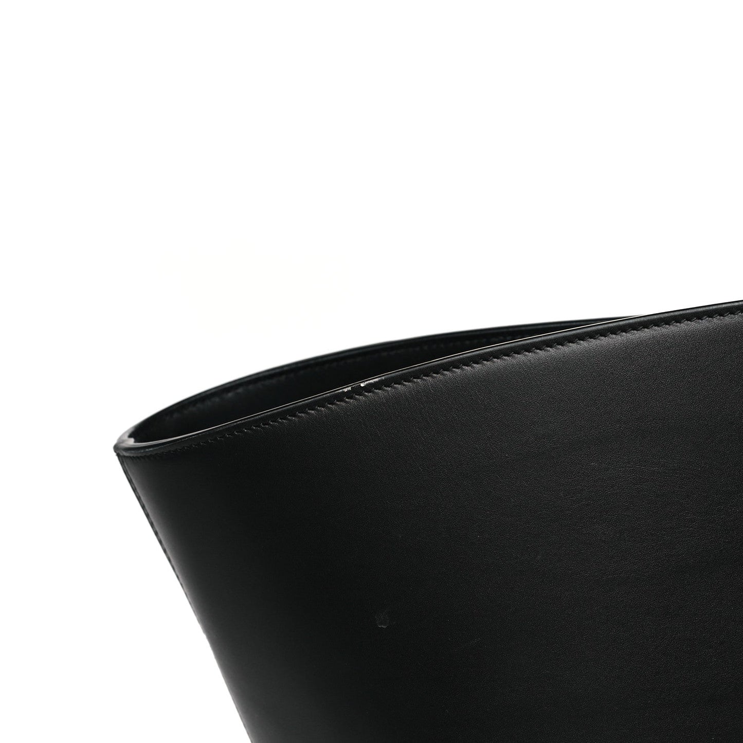 Smooth Calfskin Maxi Trapezoid Shopping Tote Black