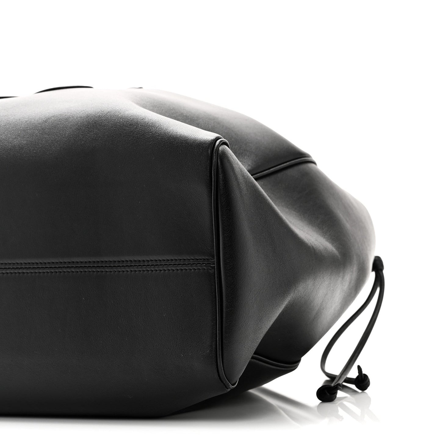 Smooth Calfskin Cuir Triomphe Cabas Drawstring Black