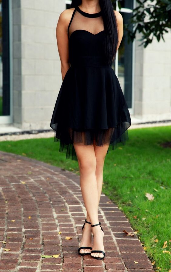 Black Homecoming Dress Tulle Homecoming Dresses Homecoming Gowns Party Dress Short Tulle Prom Dresses