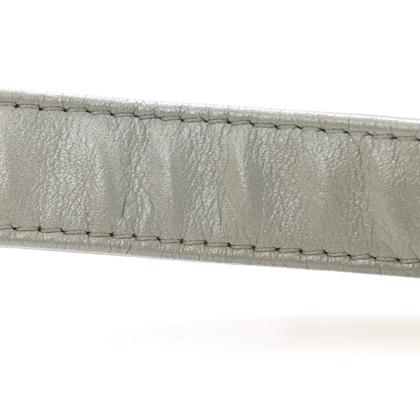 Metallic Lambskin Quilted Medium Boy Flap Silver