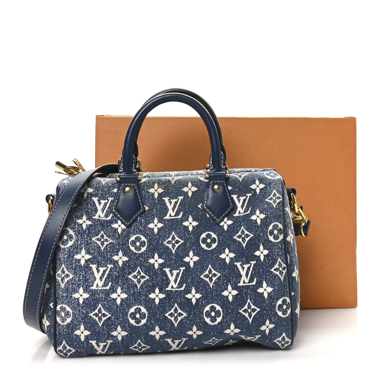 Monogram Jacquard Denim Speedy Bandouliere 25 Bleu