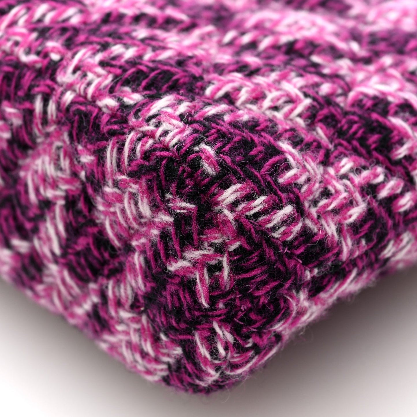 Tweed Quilted Mini Clutch With Chain Purple