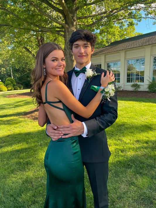 Green Long Mermaid Prom Dresses Formal Evening Gowns