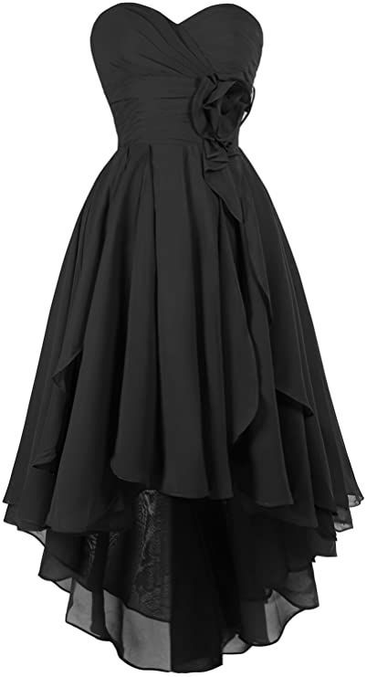 High Low Bridesmaid Dress Chiffon Ruffles Party Prom Homecoming Dresses S2873