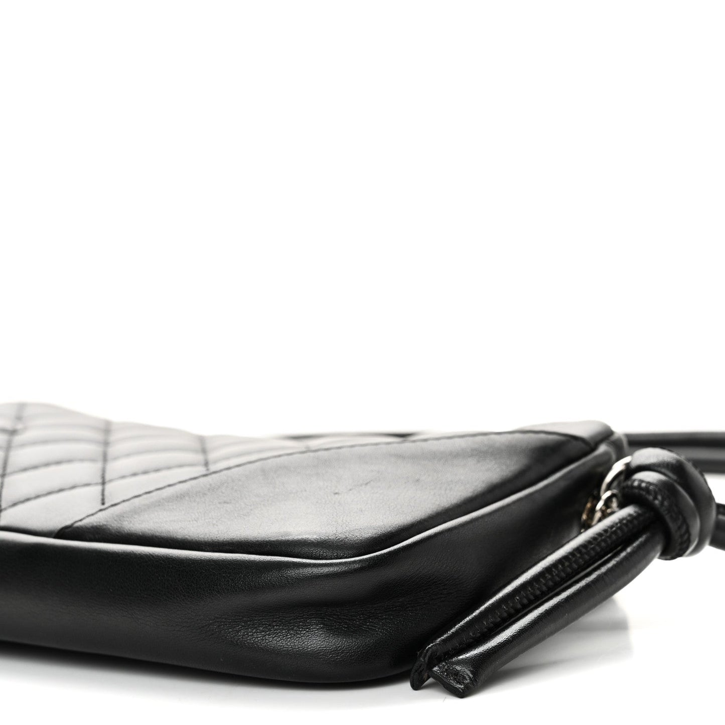 Calfskin Quilted Cambon Pochette Black