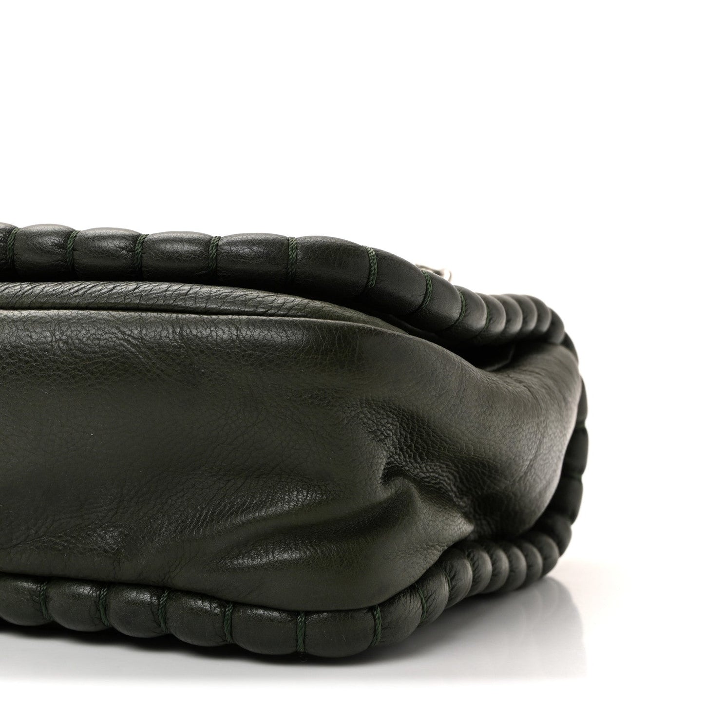 Calfskin Medium On the Bund Flap Dark Khaki