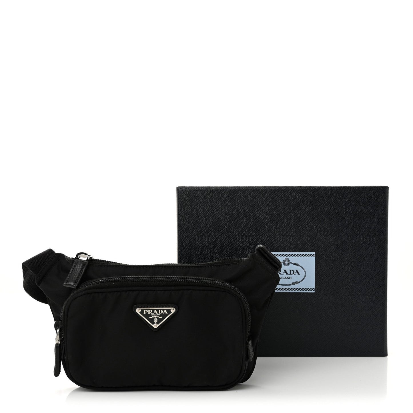 Re-Nylon Saffiano Belt Bag Black