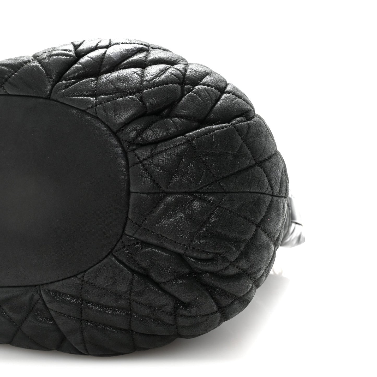 Iridescent Calfskin Quilted Large In The Mix Tote Black