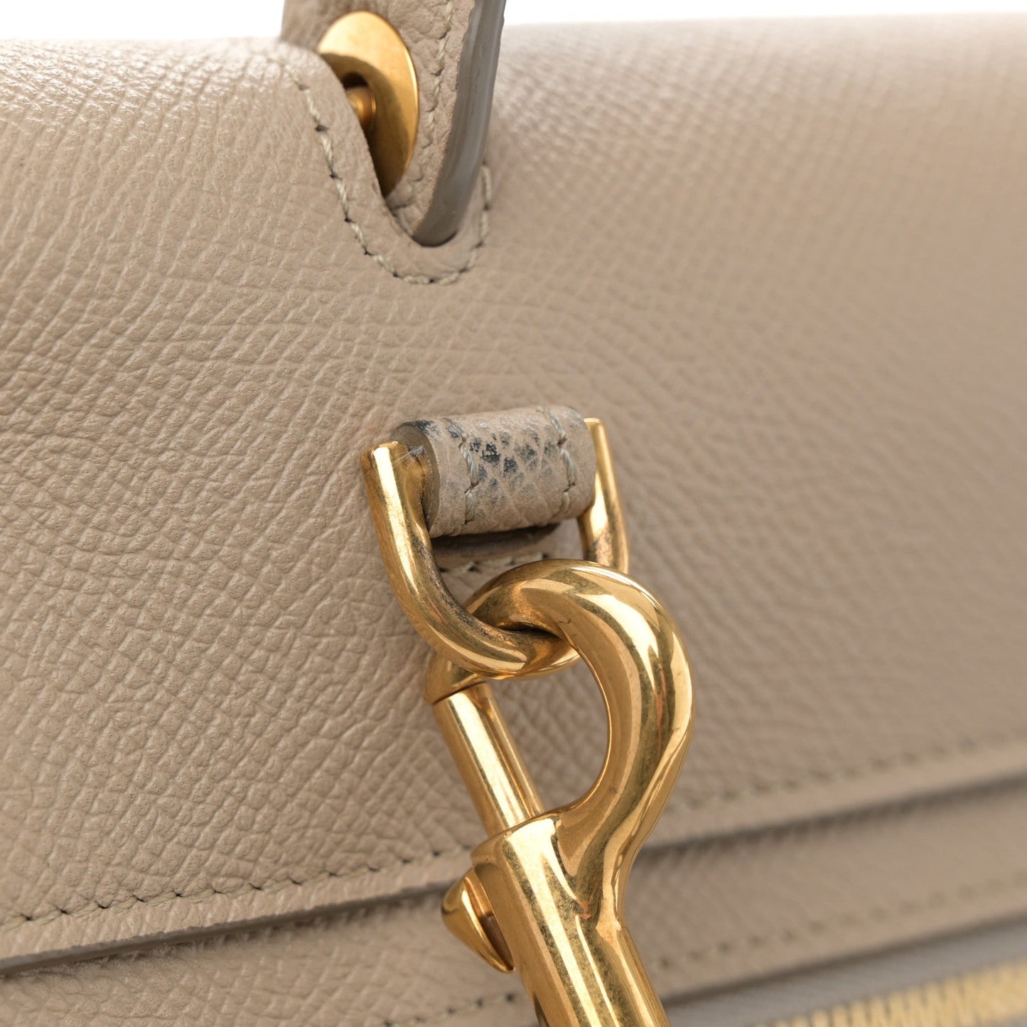 Grained Calfskin Micro Belt Bag Light Taupe