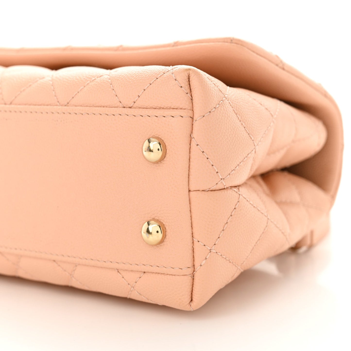 Caviar Quilted Mini Coco Handle Flap Light Pink