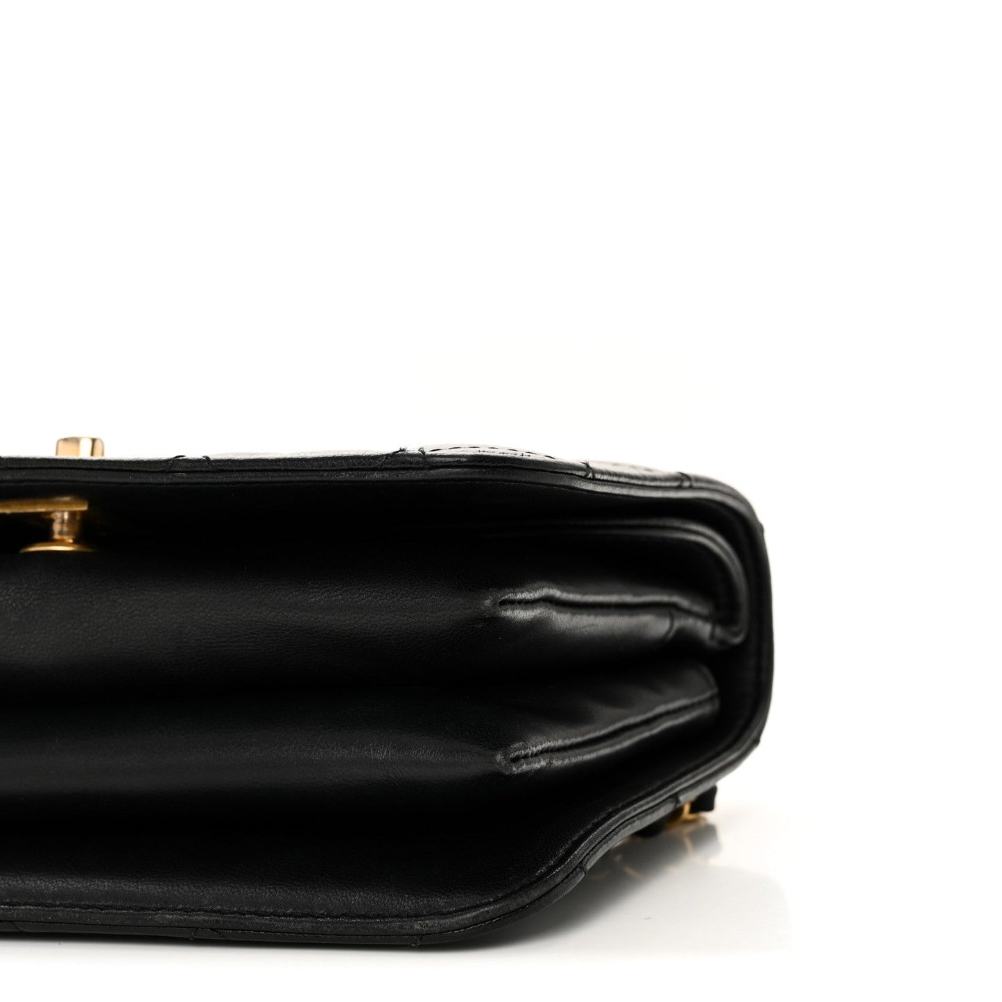 Caviar Quilted Mini Top Handle Flap Black