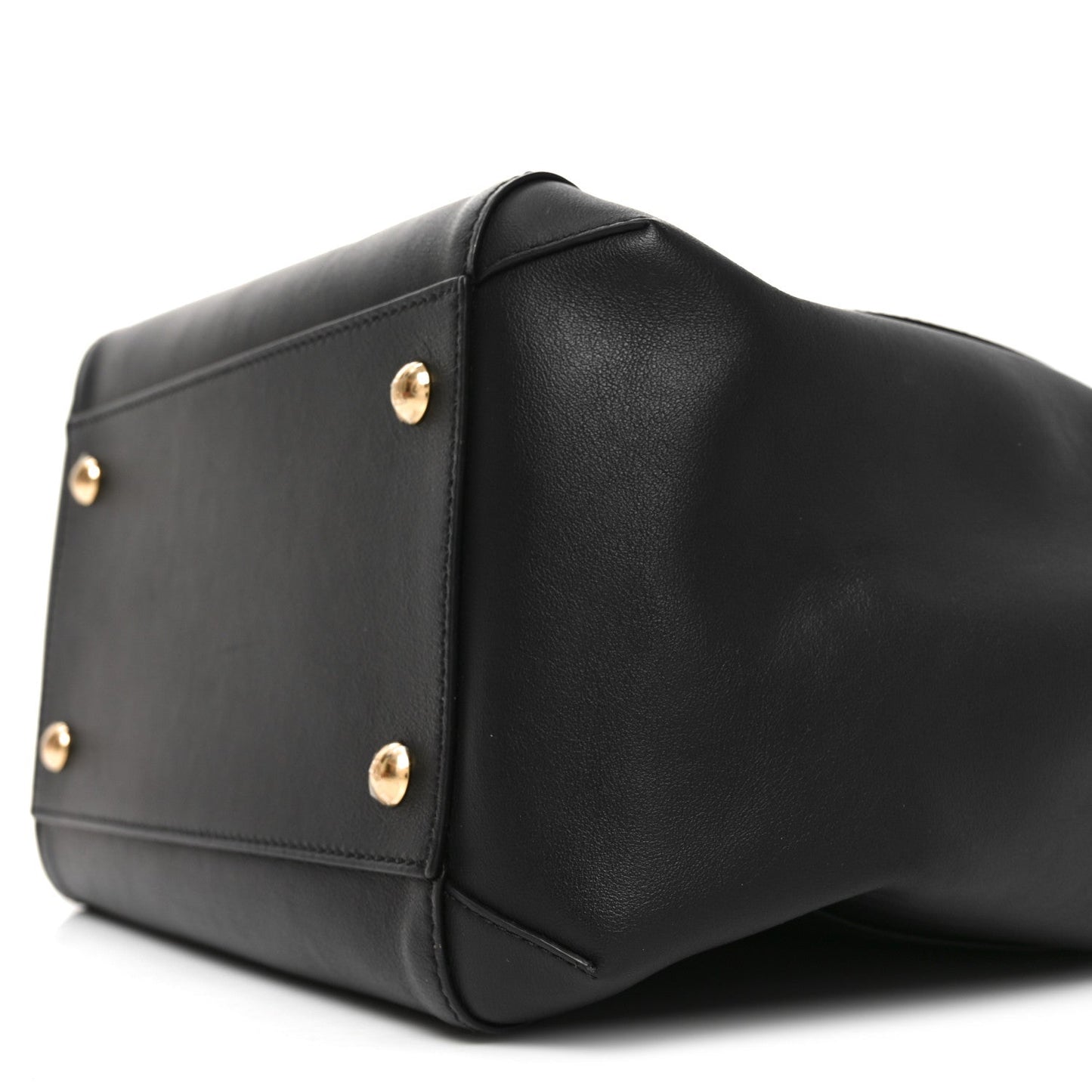 Vitello Grace King Karligraphy Chain Bucket Bag Black Bisquit