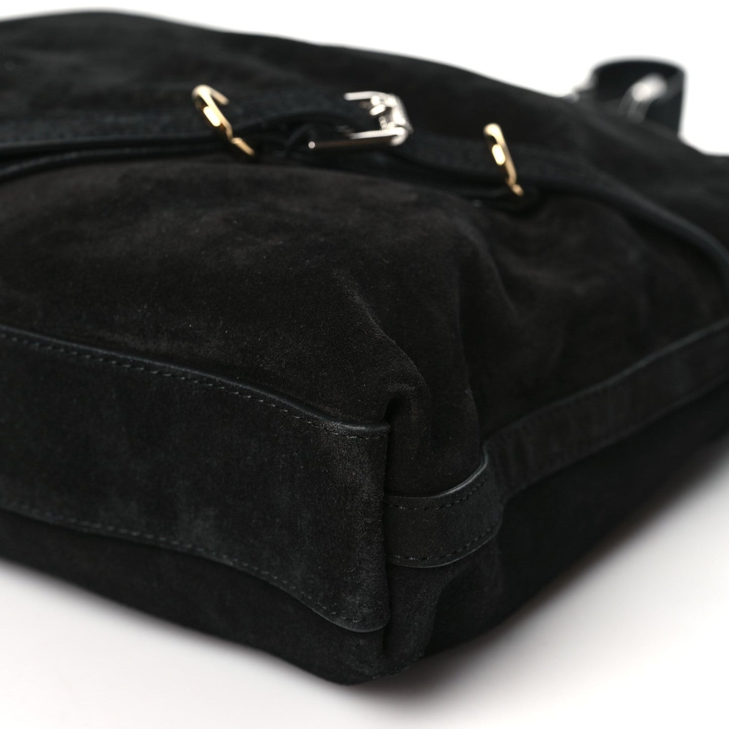 Suede Medium Voyou Bag Black