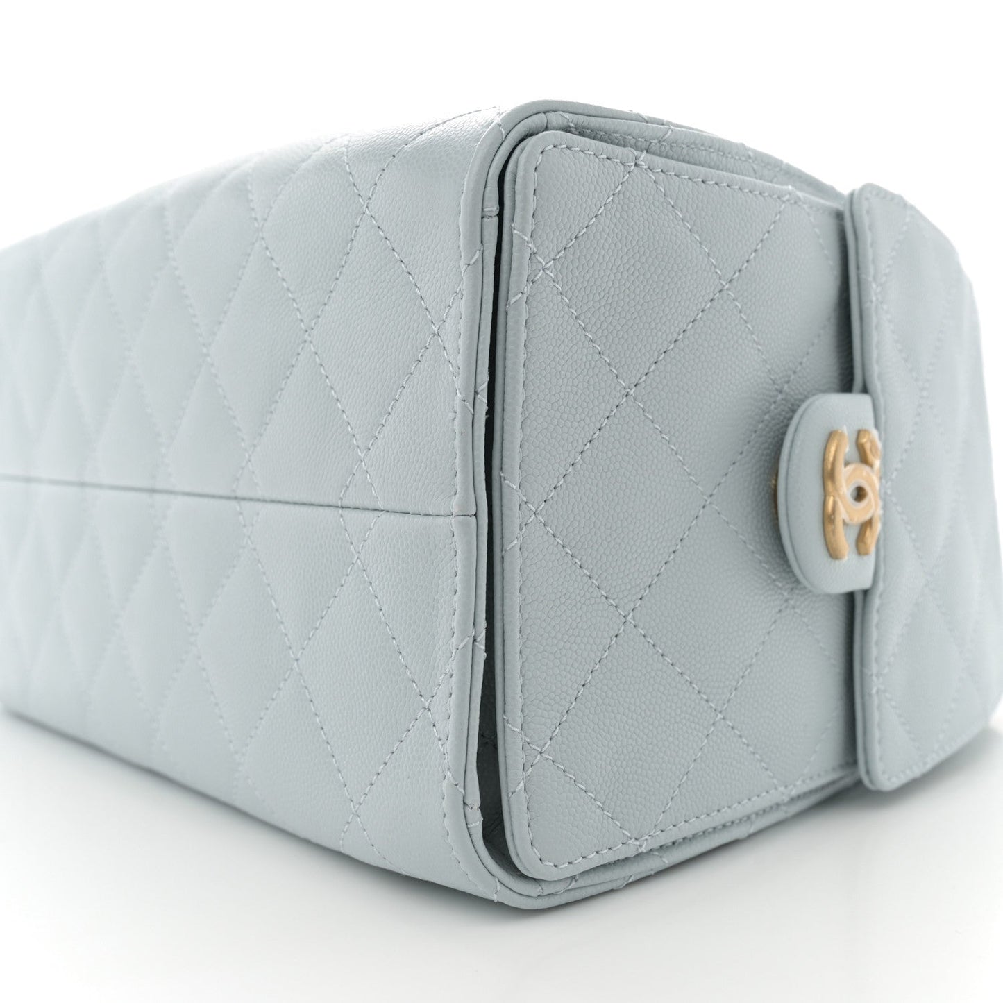 Caviar Quilted Small Chanel 25 Handbag Light Blue
