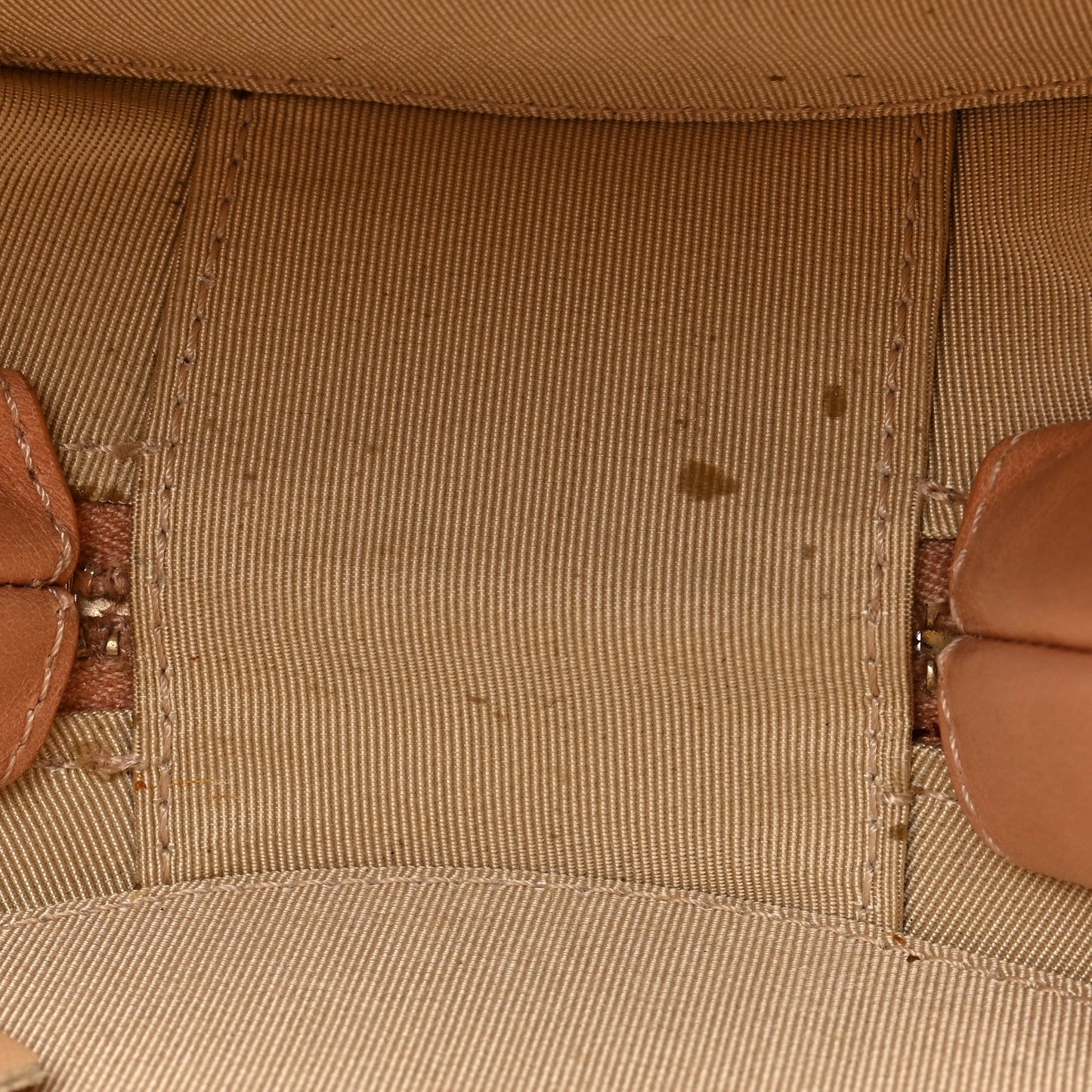 Glazed Calfskin Round As Earth Evening Bag Beige