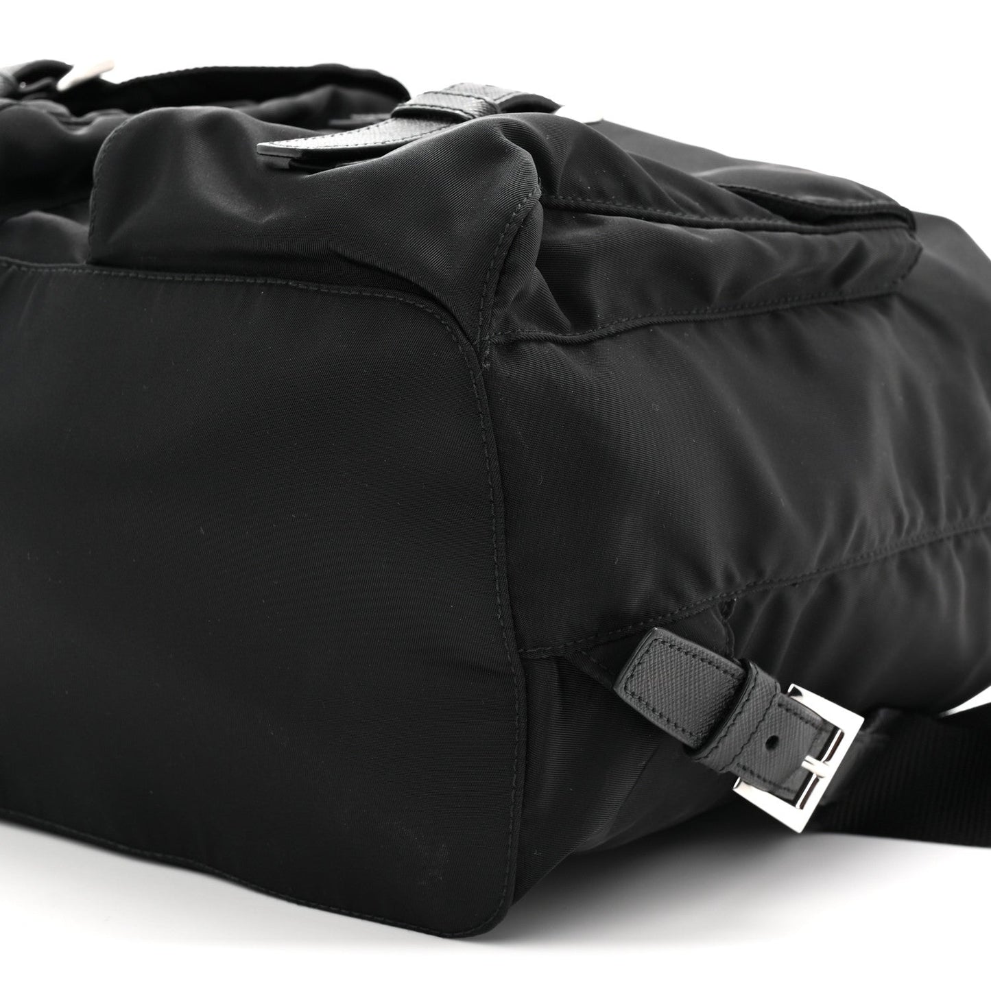 Tessuto Nylon Saffiano Medium Backpack Black
