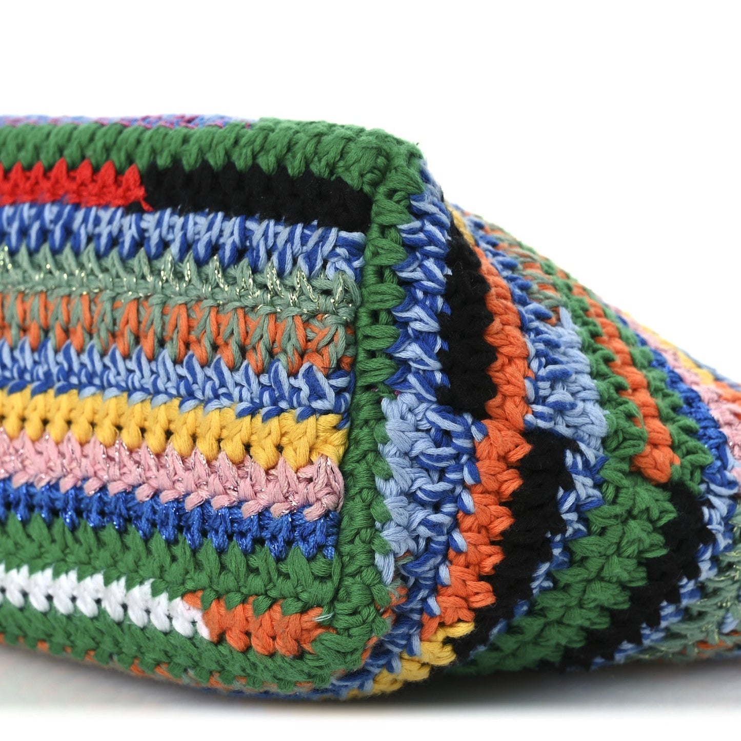 Fabric Crochet Pouch Multicolor
