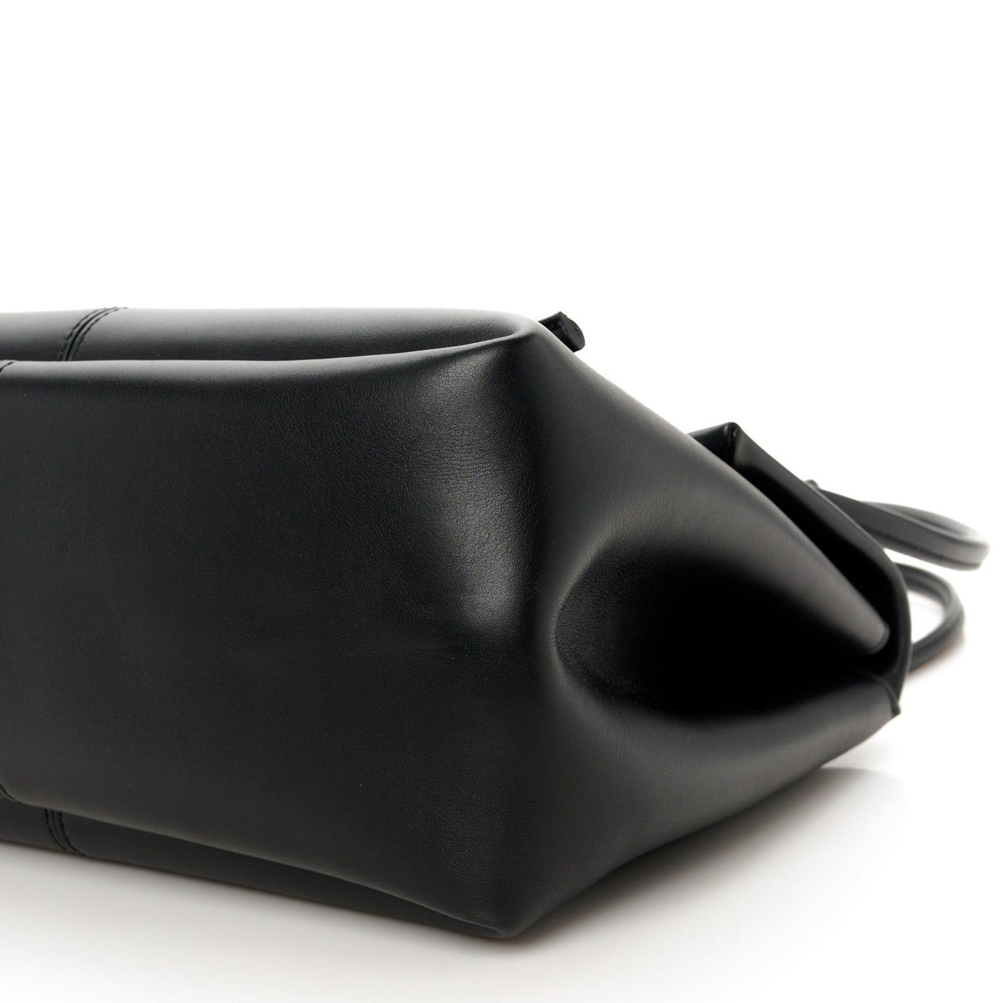 Calfskin Medium Falcon Shoulder Bag Black